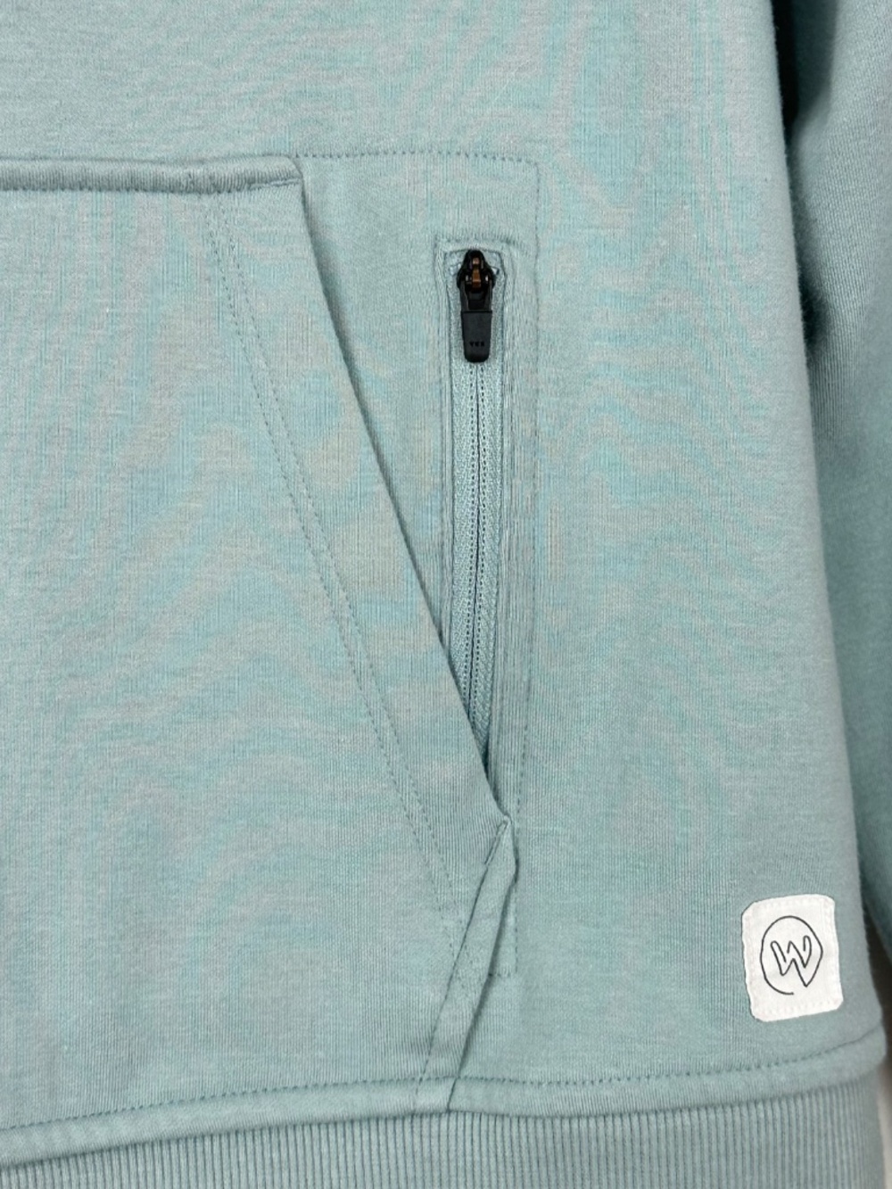 We Wander Womens Sage Green Kangaroo Pocket Hooded Sweatshirt S - Picture 4 of 7
